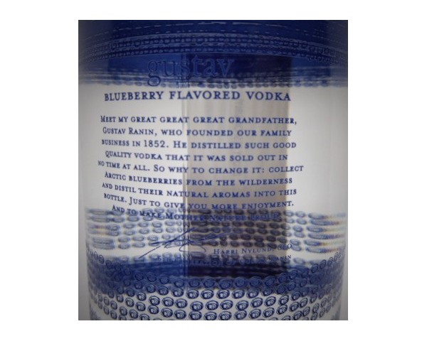 Gustav Blueberry Vodka 40% vol. Blaubeer-Vodka, 700 ml
